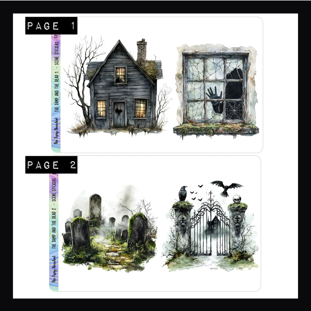 The Damp and The Dead Large Format Stickers
