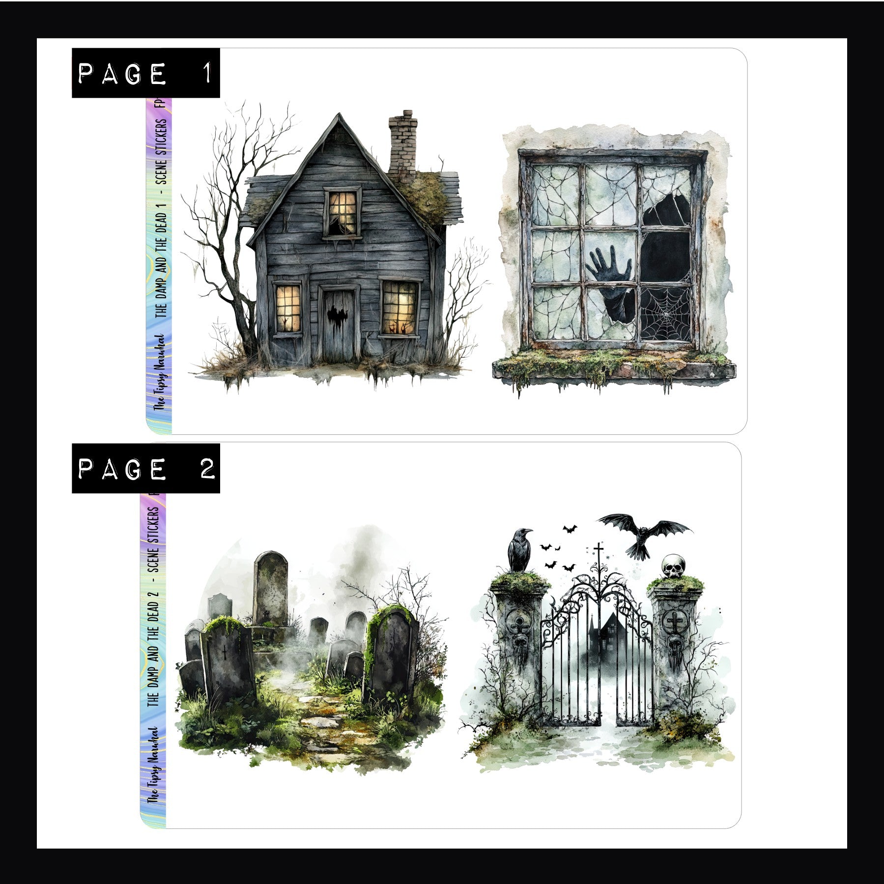 The Damp and The Dead Large Format Stickers