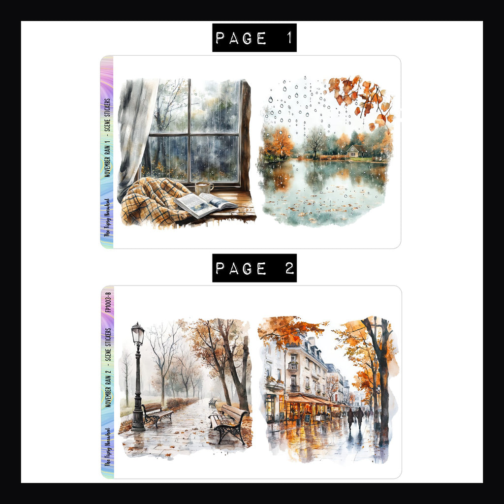 November Rain Large Format Stickers