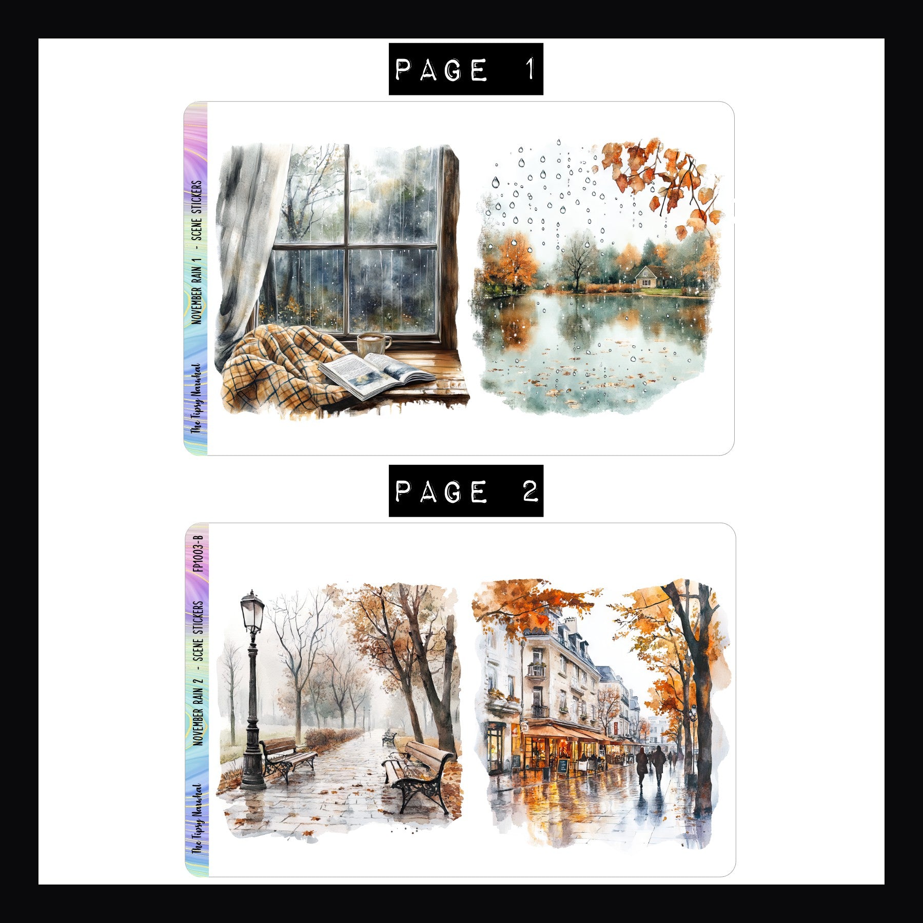 November Rain Large Format Stickers