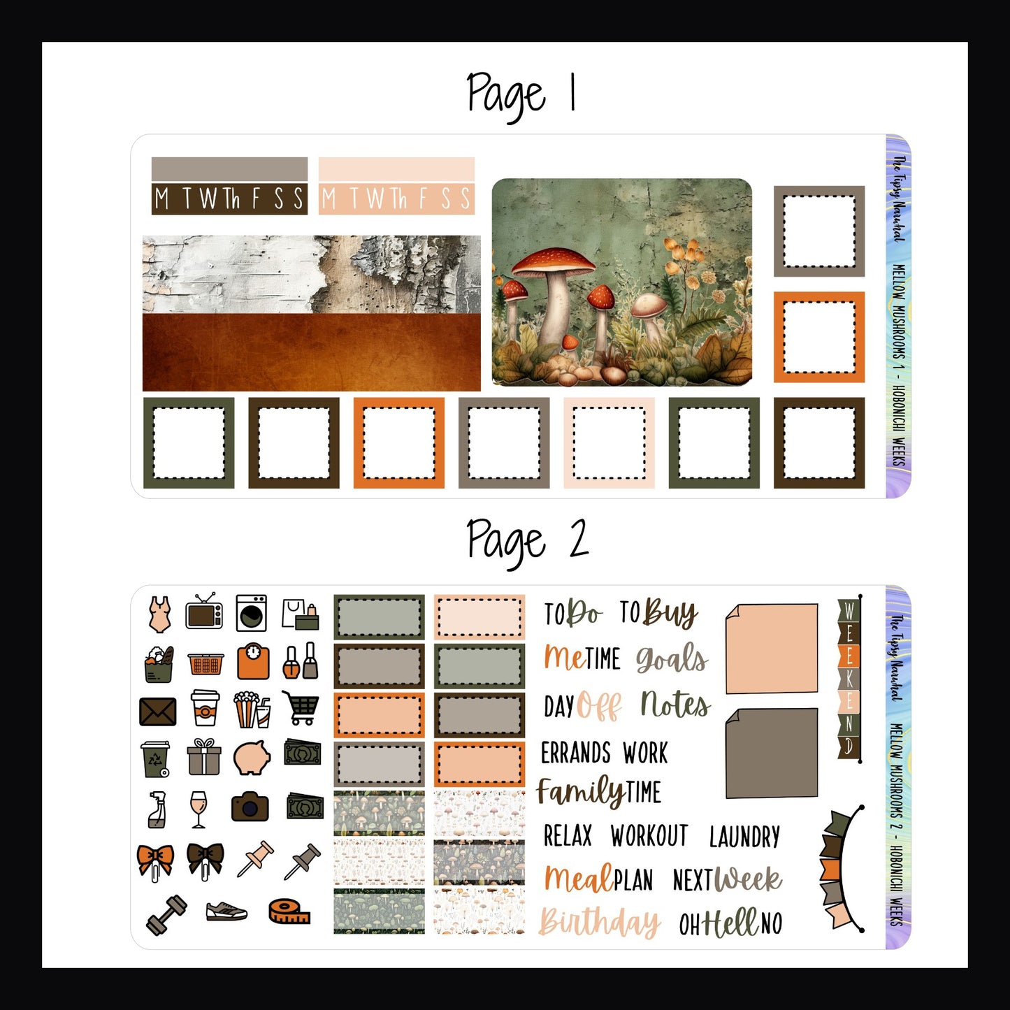 Digital Mellow Mushrooms Hobonichi Weeks Kit