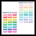 Rainbow Habit Tracking sticker sheet, Pastel habit tracking sticker sheet, 24 stickers each, single habit, 1 week, goal setting, planner stickers, journal stickers