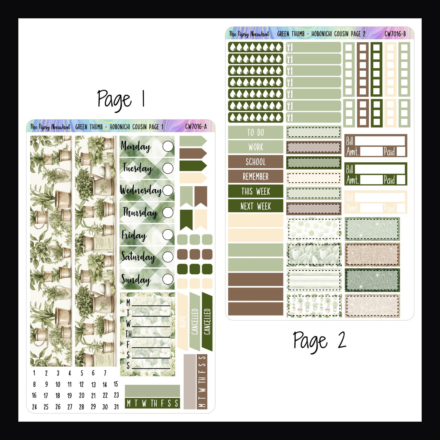 Digital Green Thumb Hobonichi Cousin Kit