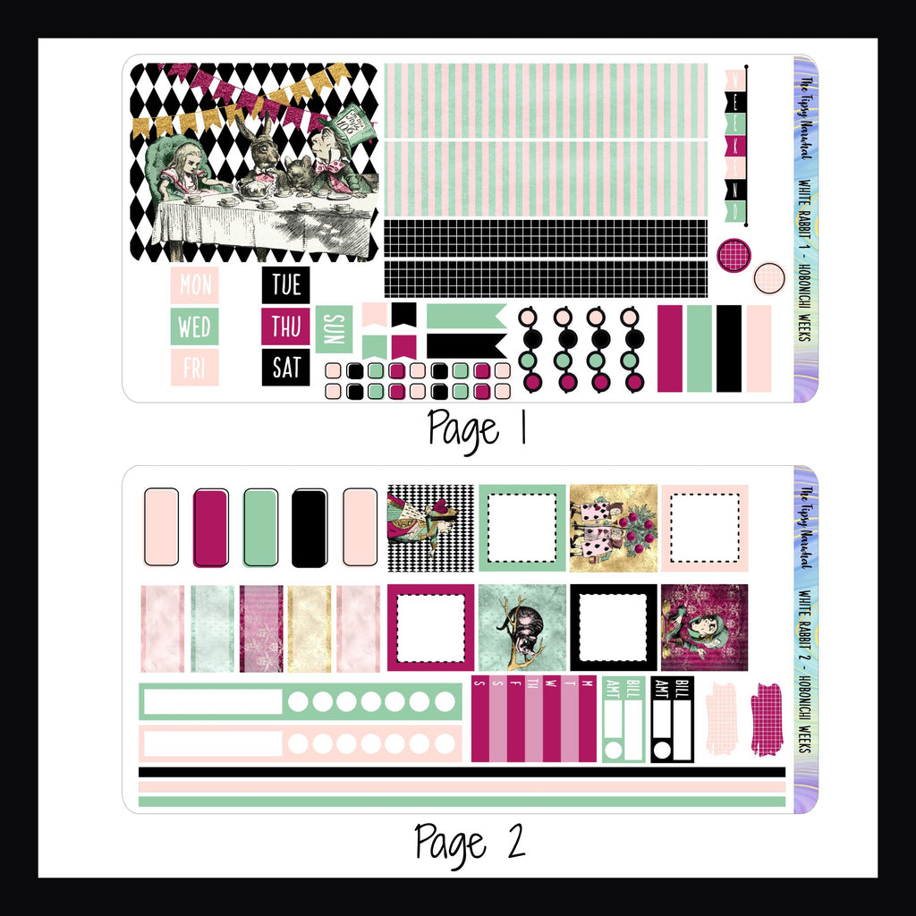 White Rabbit Hobonichi Weeks Sticker Kit