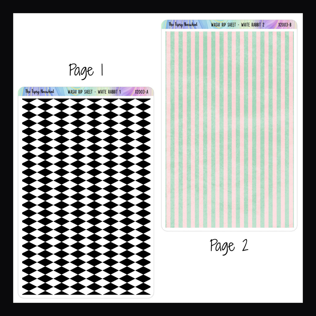 White Rabbit Washi Rip Sheet