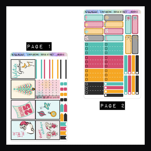 A MCM Christmas Vertical Weekly Sticker Kit