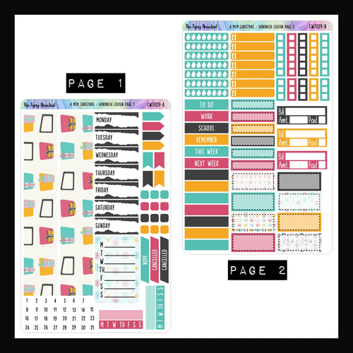 A MCM Christmas Hobonichi Cousin Sticker Kit