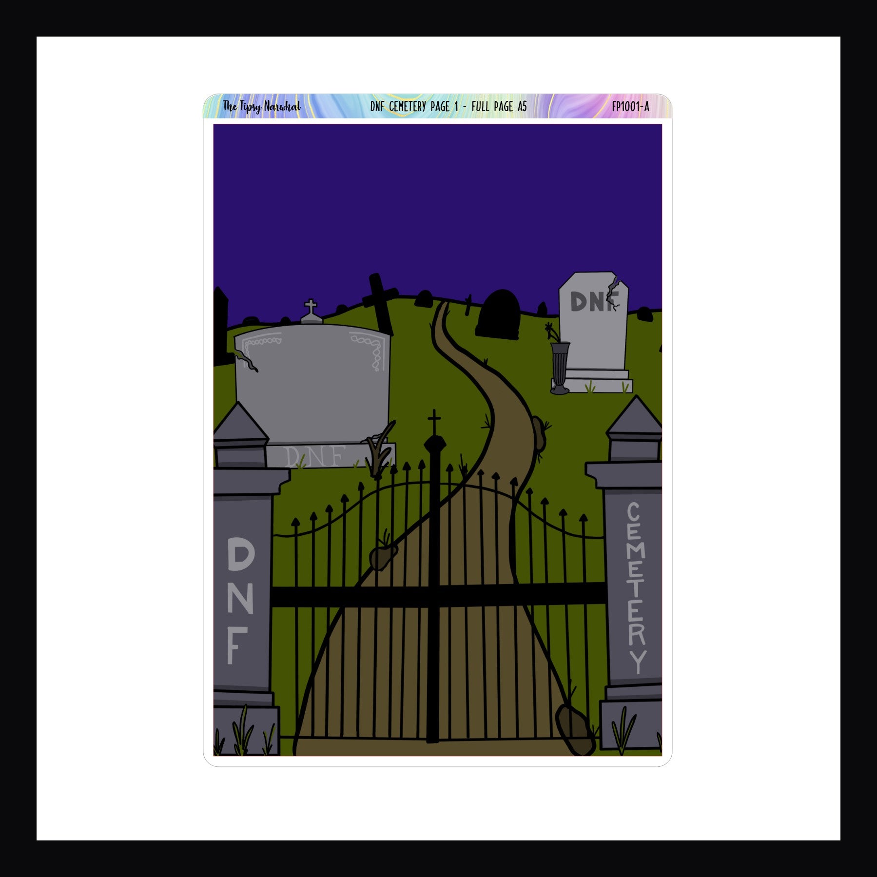 DNF Cemetery Full Page Sticker