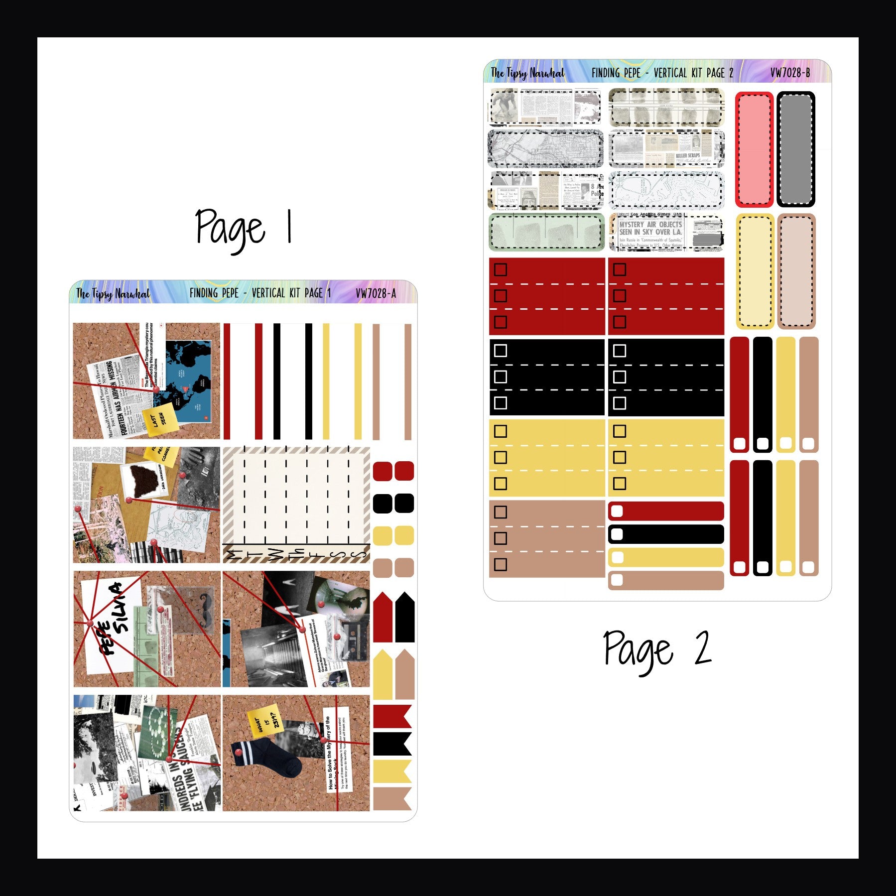 Finding Pepe Vertical Weekly Sticker Kit