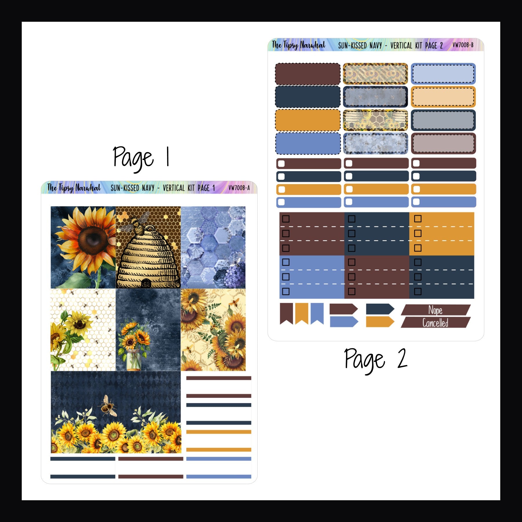 Digital Sun-Kissed Navy Vertical Kit