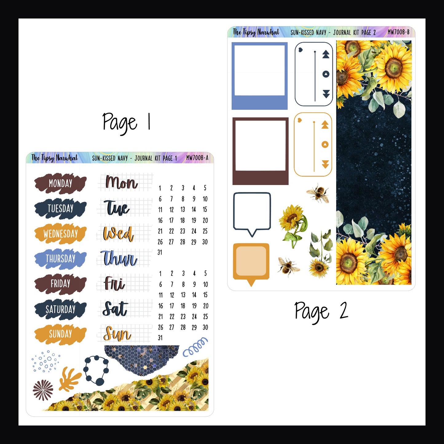 Digital Sun-Kissed Navy Journal Kit