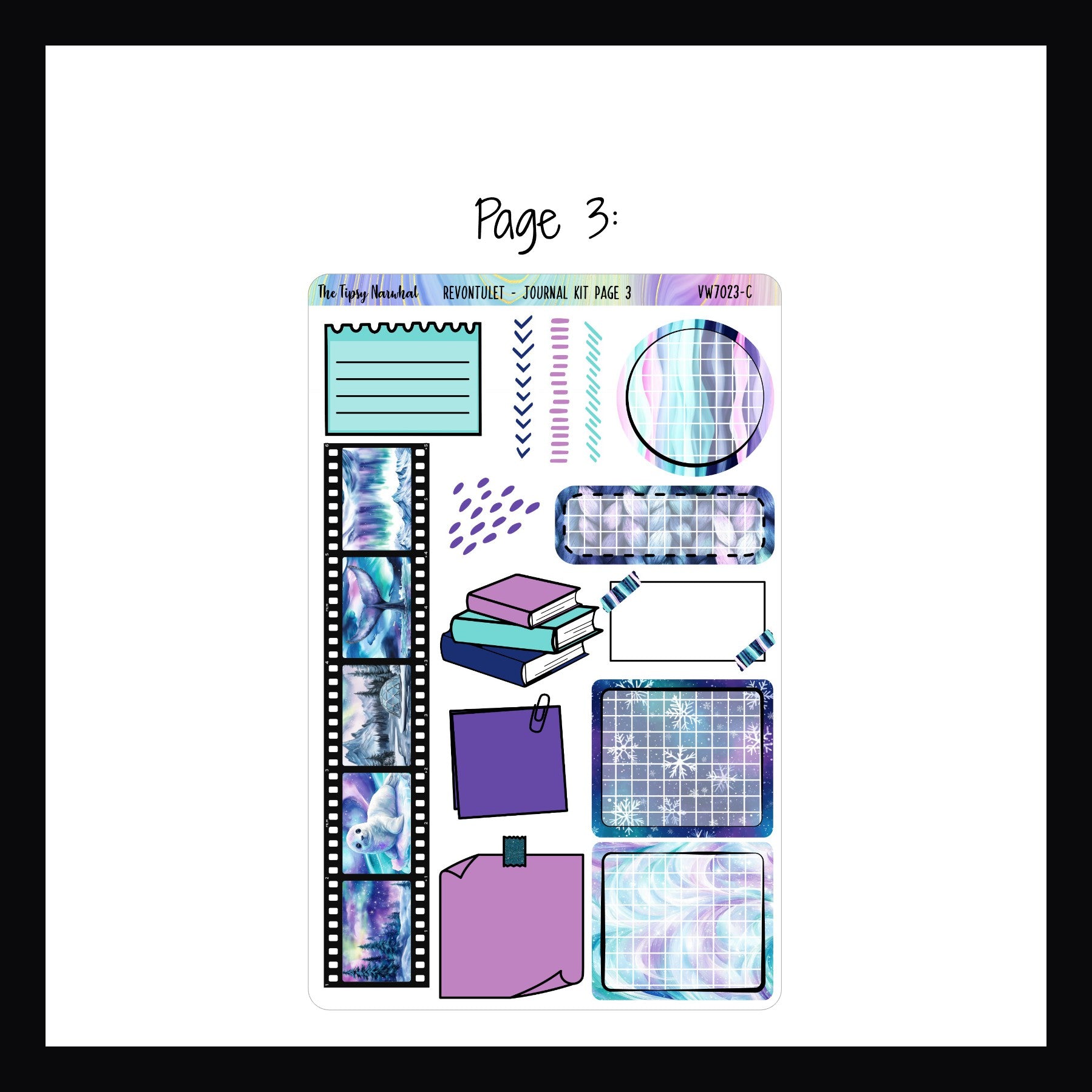 Revontulet Journal Kit page 3 shown on a white background.