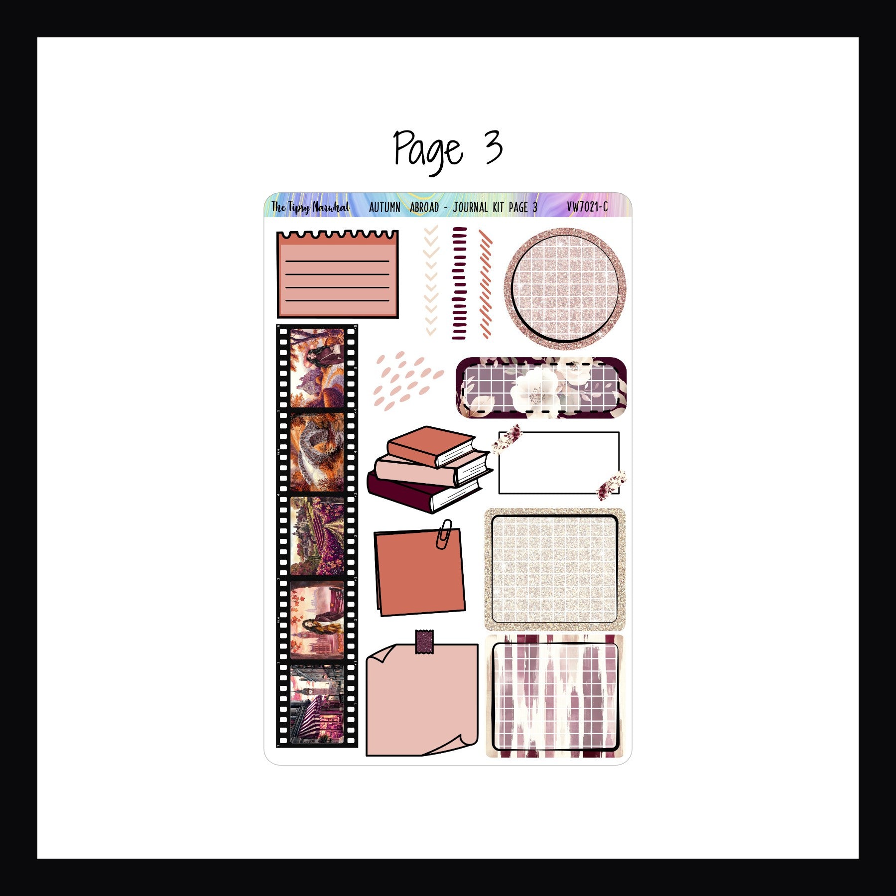 Autumn Abroad Journal Kit page 3 shown on a white background.
