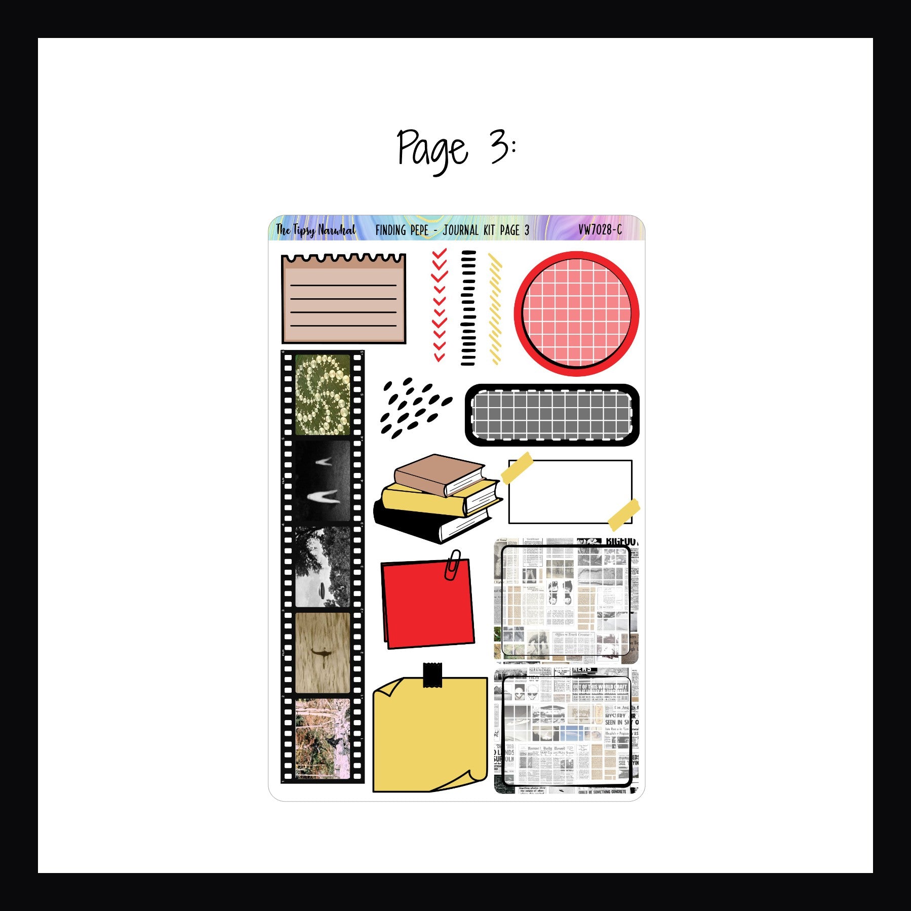 Finding Pepe Journal Sticker Kit