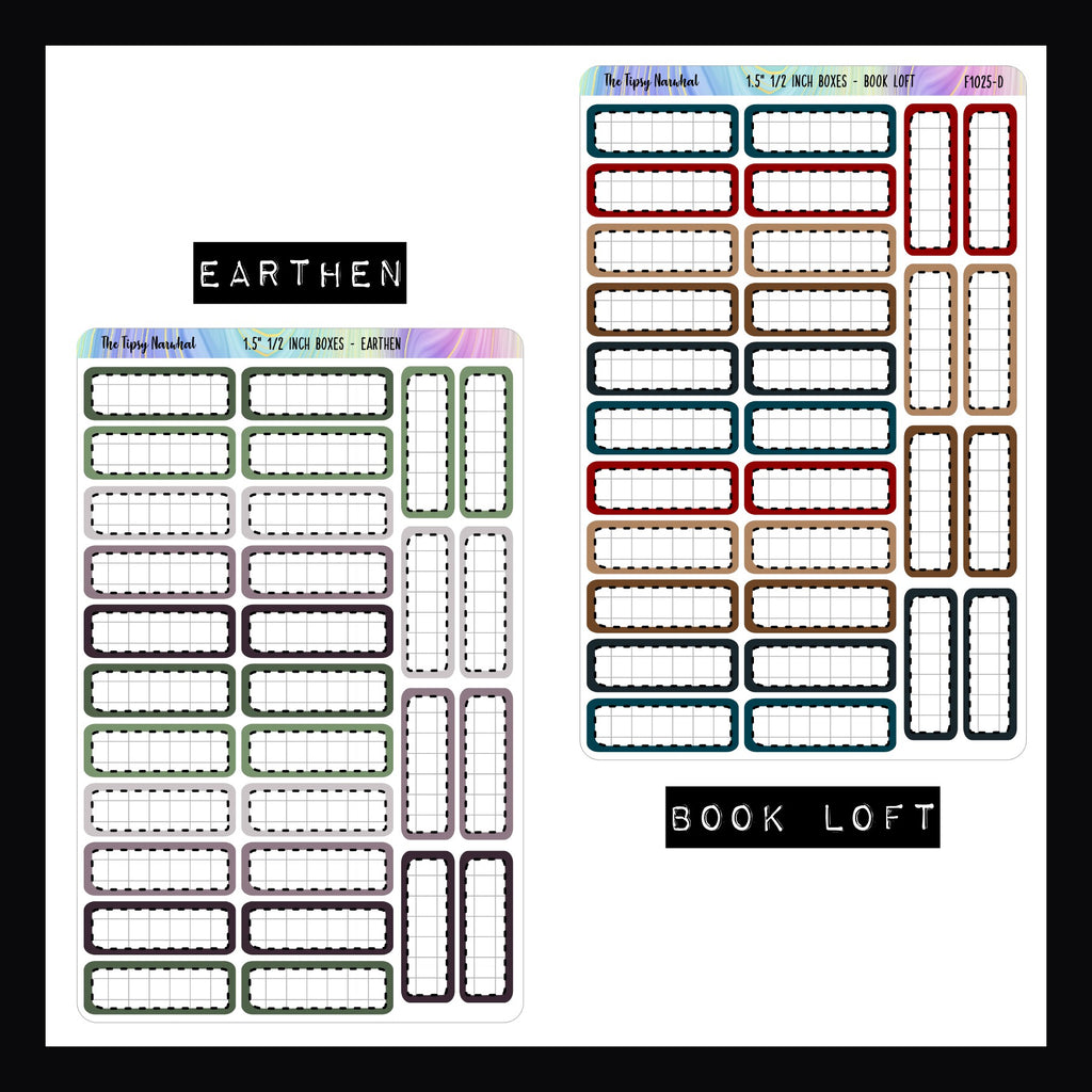 1.5 Inch Quarter Boxes - Functional Stickers