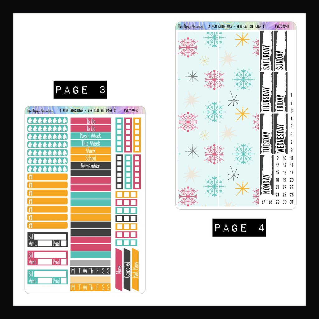 A MCM Christmas Vertical Weekly Sticker Kit