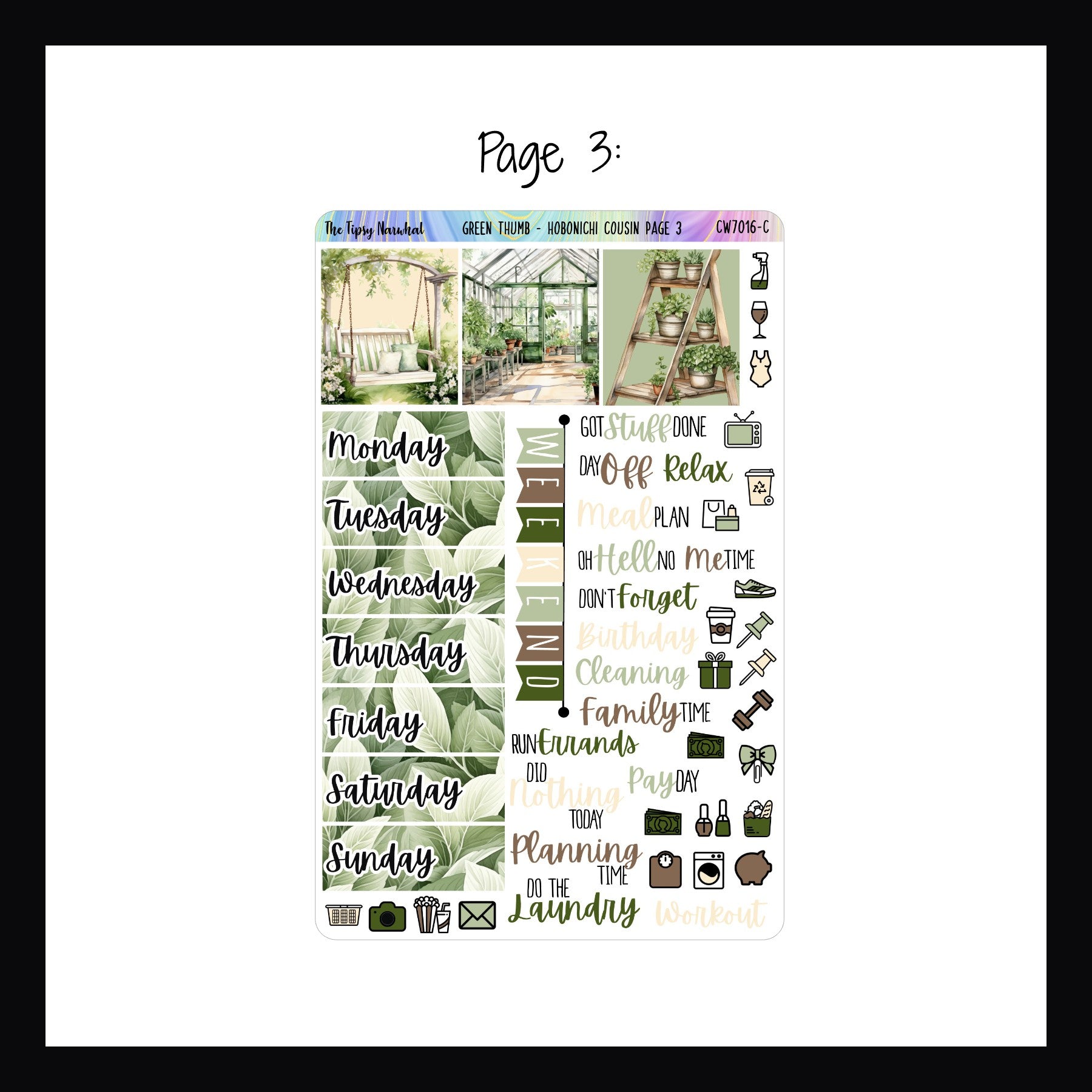 Green Thumb Hobonichi Cousin Kit