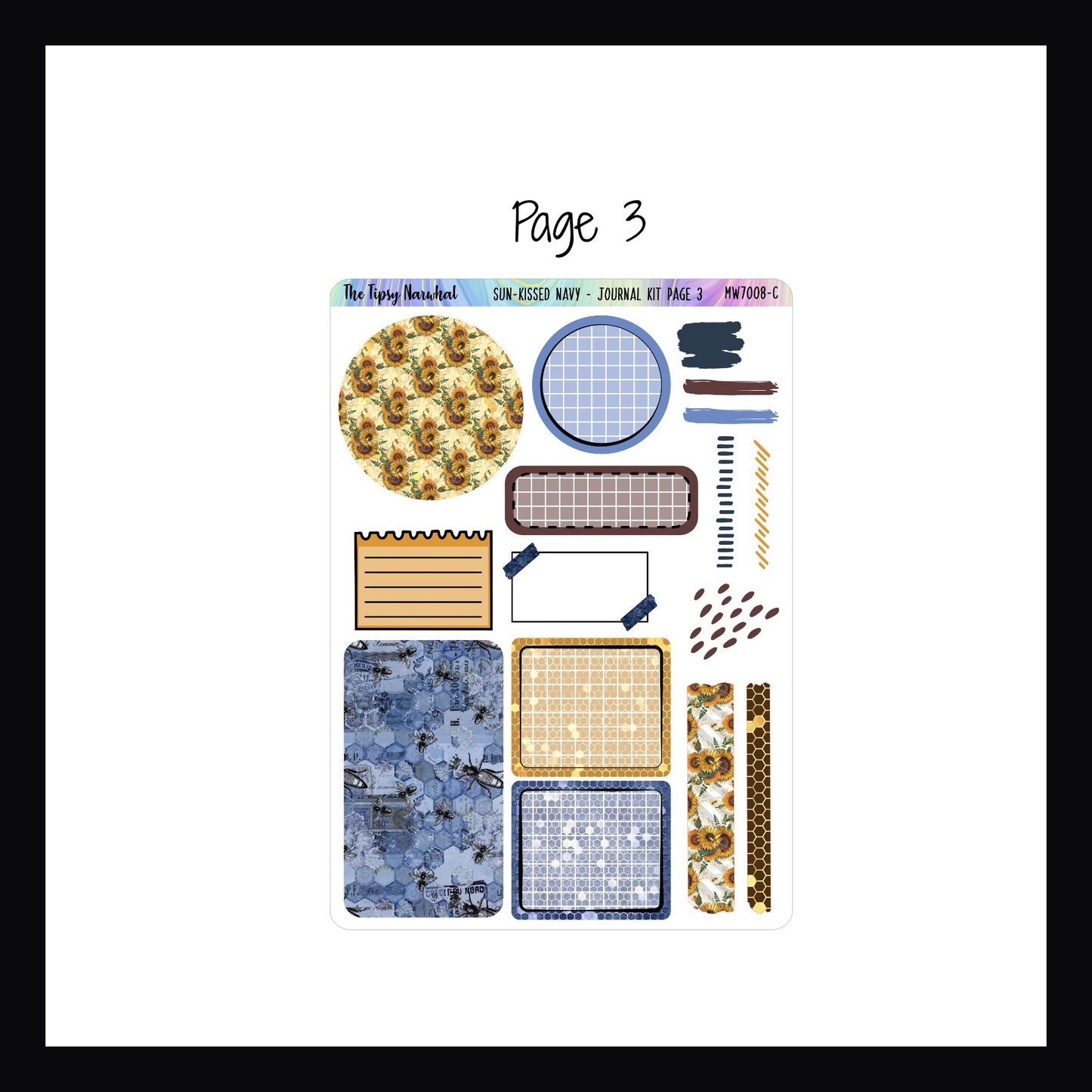 Digital Sun-Kissed Navy Journal Kit