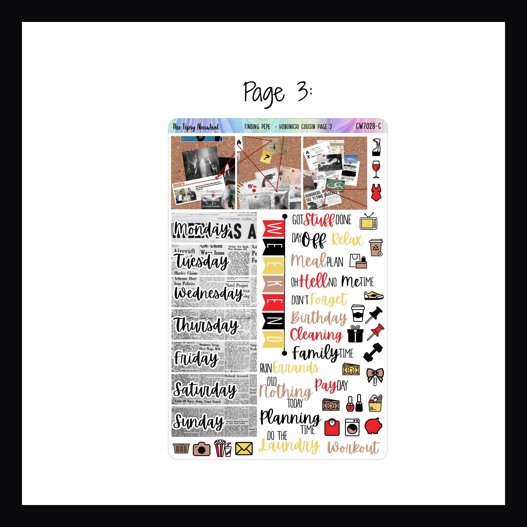 Finding Pepe Printable Hobonichi Cousin Kit