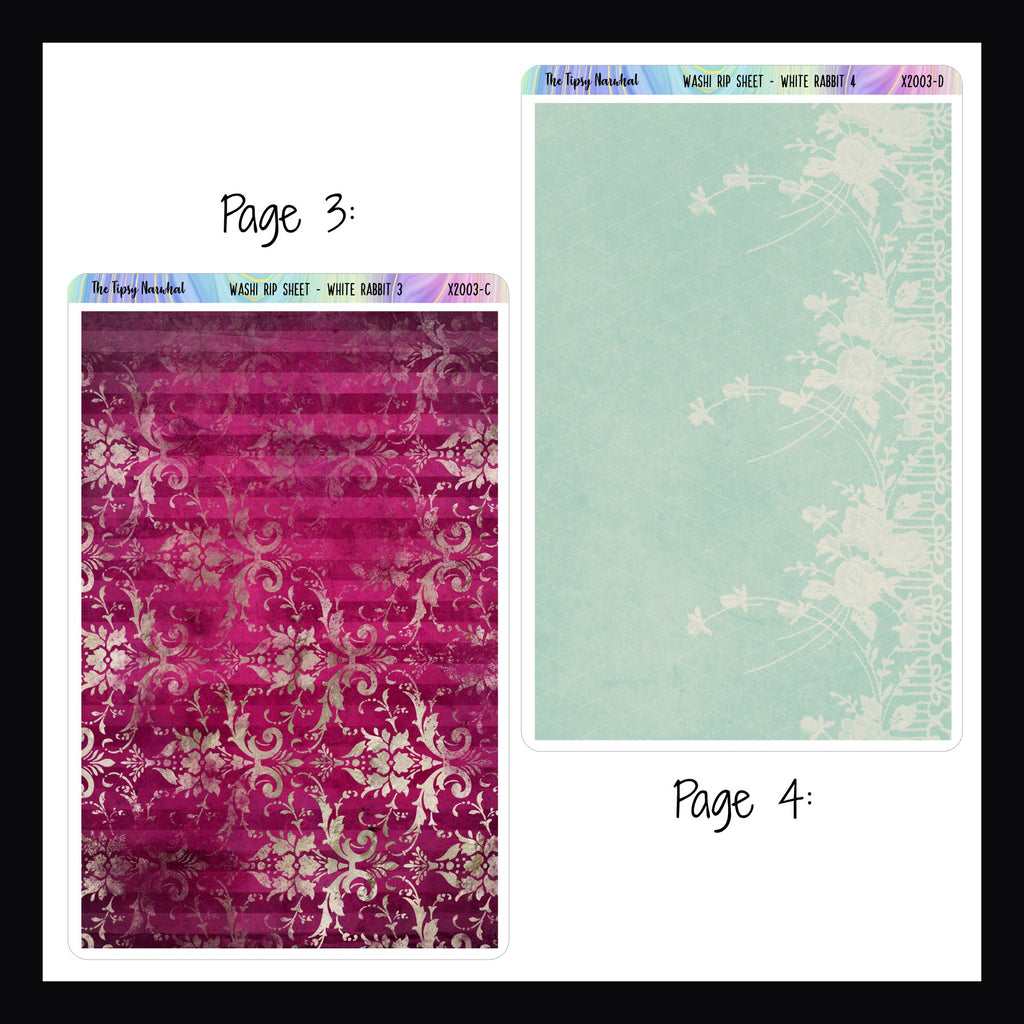 White Rabbit Washi Rip Sheet