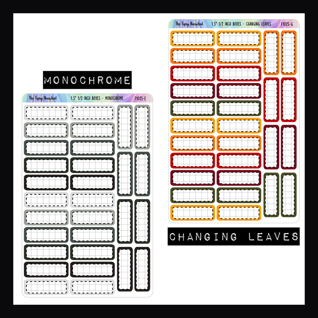 1.5 Inch Quarter Boxes - Functional Stickers