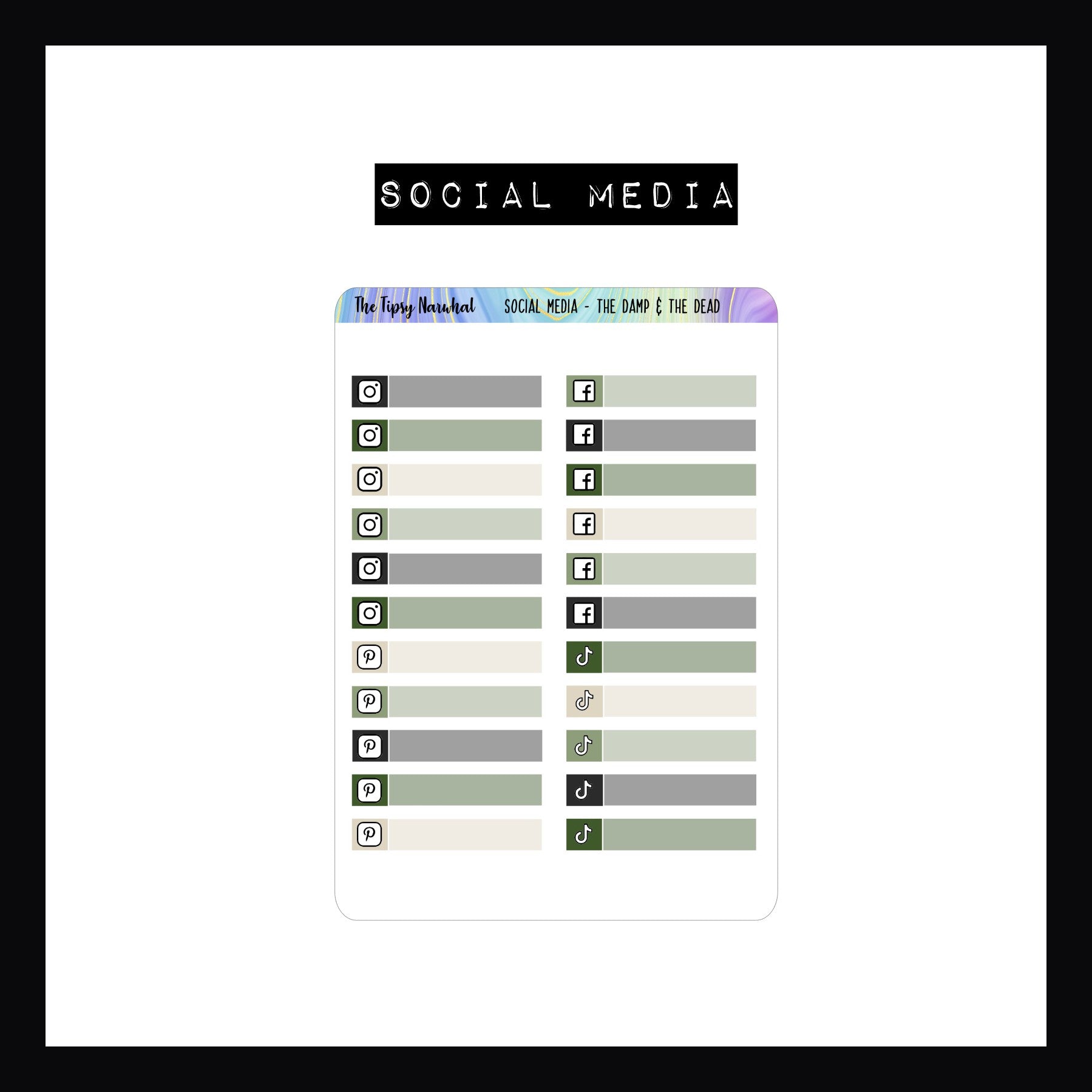 The Damp and The Dead Functional sticker add-ons social media sticker sheet.