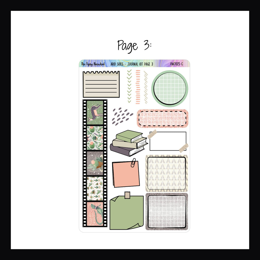 Collection of planner stickers on a white background