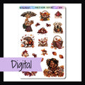 Digital Colors of Autumn Decor Sheet is a digital/printable version of the sticker sheet by the same name.  It features several fall themed stickers.