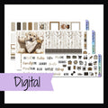 Digital Cozy Neutrals Hobonichi Weeks Kit is the digital/printable version of the kit by the same name. It features a cozy fall aesthetic and a neutral color palette. 
