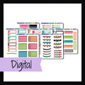 Digital Cute Cryptids Functional Add-ons Set is a digital/printable version of the functional add-ons available in the shop.  The set contains 7 sheets of various functional stickers. 