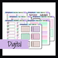 Digital Hidden Eggs Kit Matching Functionals.  7 half sheets of functional stickers designed to match the Hidden Eggs Sticker Kits