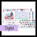 Digital Leaving on a Jet Plane Hobonichi Weeks Kit is a digital/printable version of the sticker kit with the same name.  It is a 3 page sticker kit designed to work best in weeks style planners.  Featuring a traveling theme the color palette of this kit is pink, purple, blue, and mint. 