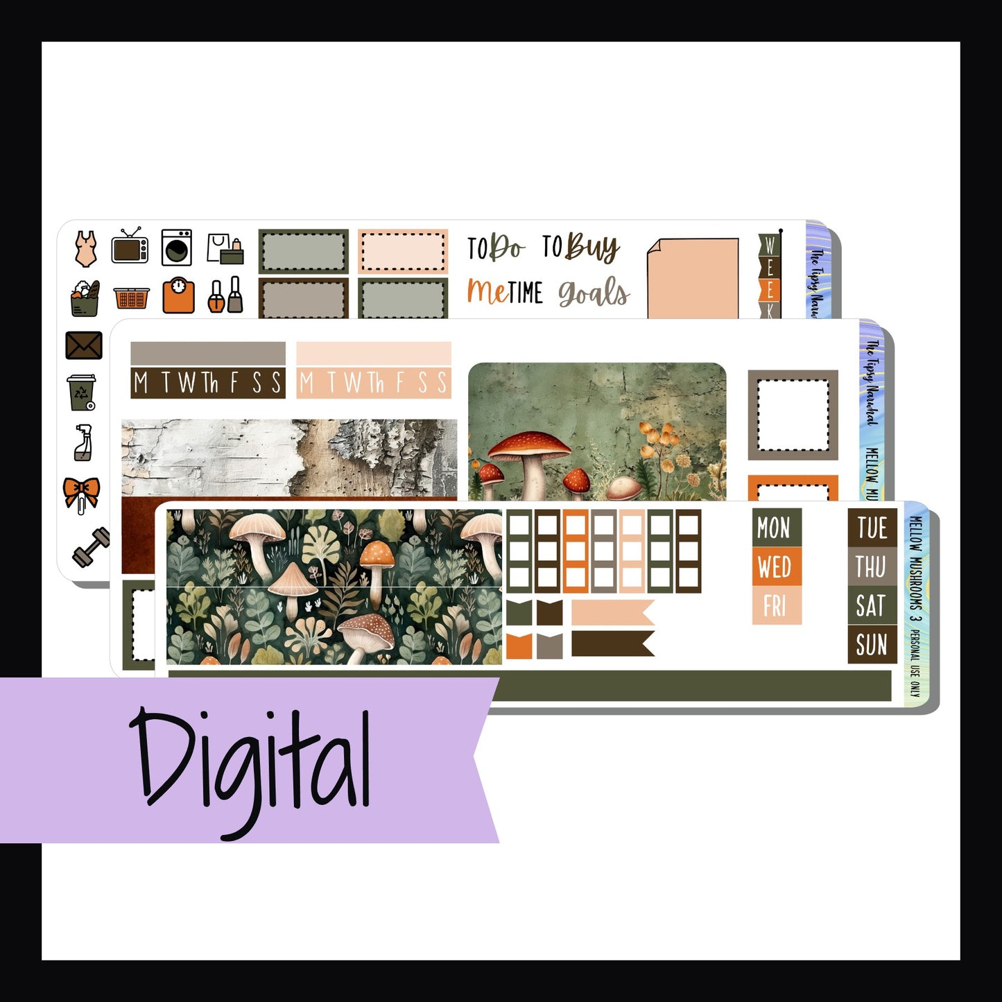 Digital Mellow Mushrooms Hobonichi Weeks Kit