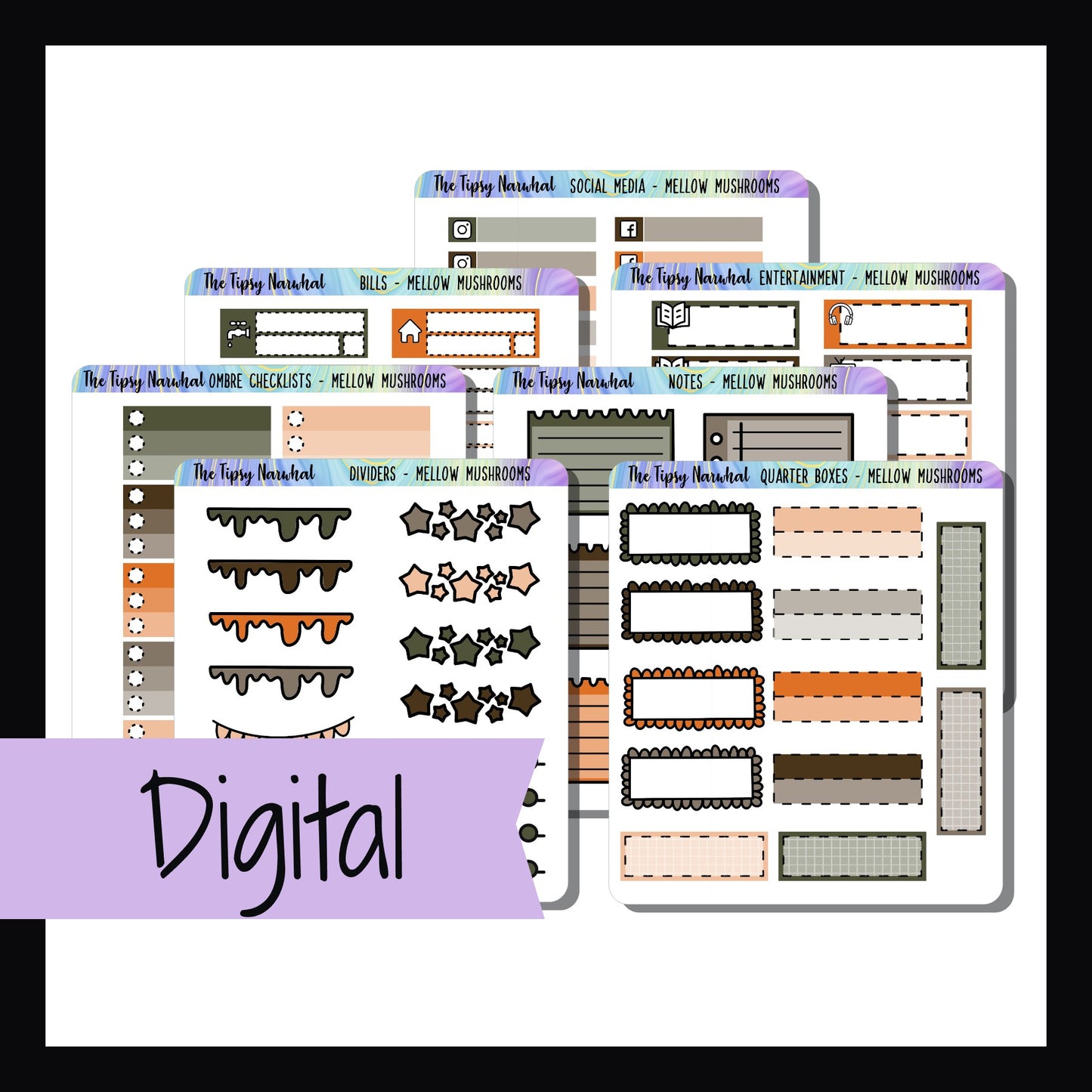 Digital Mellow Mushrooms Kit Matching Functionals