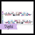 Digital Now Boarding Washi sheet is a digital/printable version of the sticker sheet by the same name.  It features two strips of travel themed washi that coordinates with the Leaving on a Jet Plane weekly kits. 
