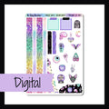 Digital Pastel Goth Decor Sheet is a digital/printable version of the Pastel Goth decor sheet.   The sheet features multiple spooky goth stickers mixed with soft pastel colors. 