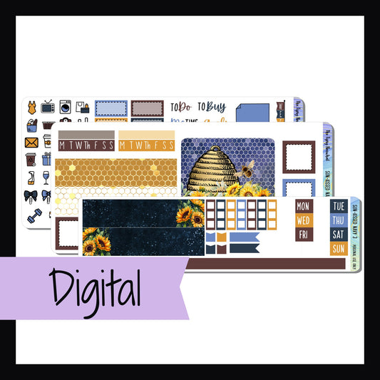 Digital Sun-Kissed Navy Hobonichi Weeks Kit