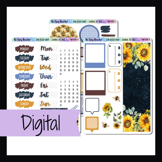 Digital Sun-Kissed Navy Journal Kit