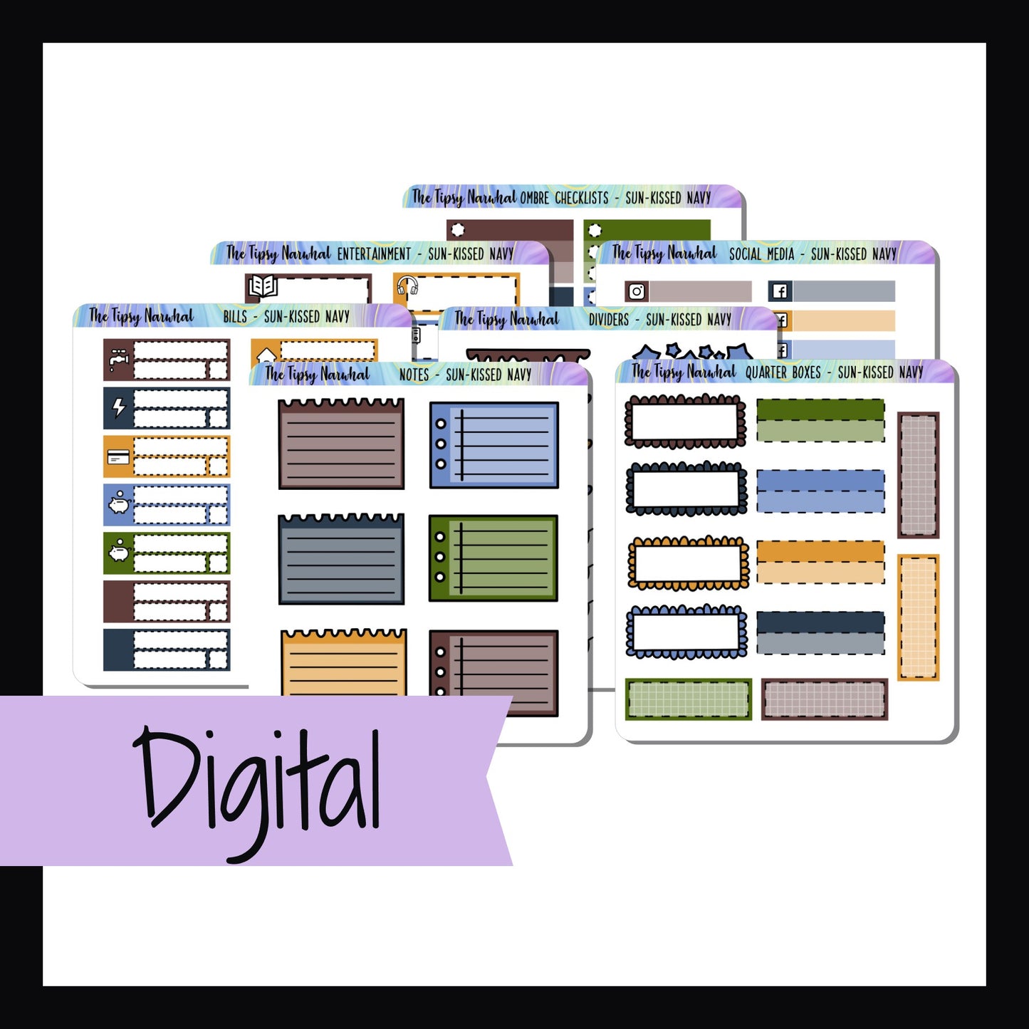 Digital Sun-Kissed Navy Kit Matching Functionals