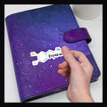 Dopamine Molecule Die Cut shown here on a purple planner.