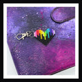 Rainbow Drip Heart Charm