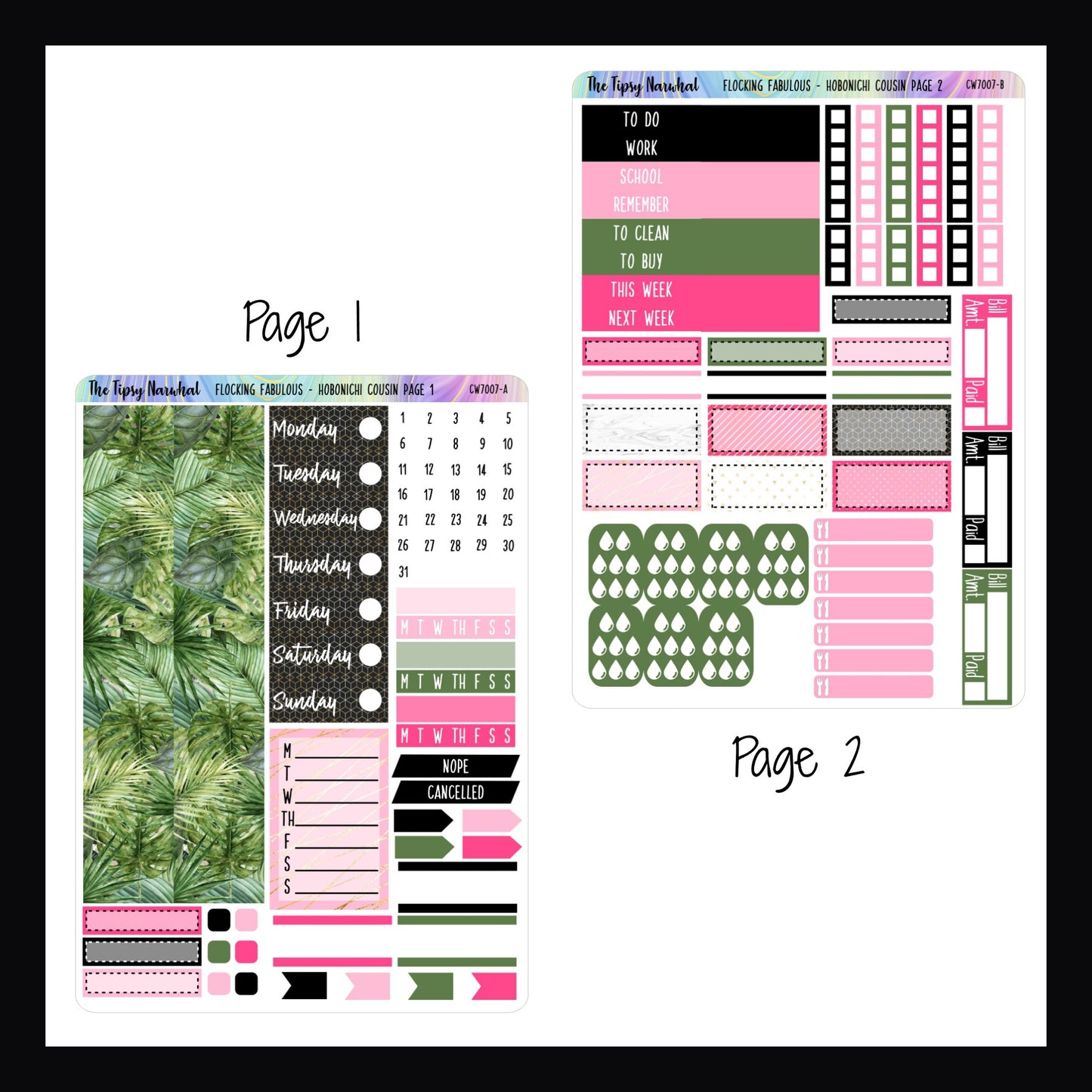 Digital Flocking Fabulous Hobonichi Cousin Kit