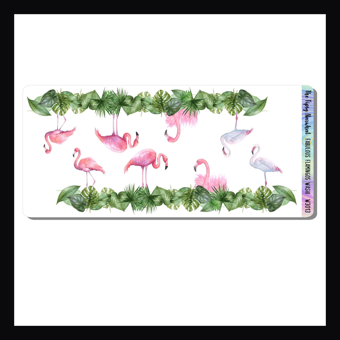 Digital Fabulous Flamingos Washi