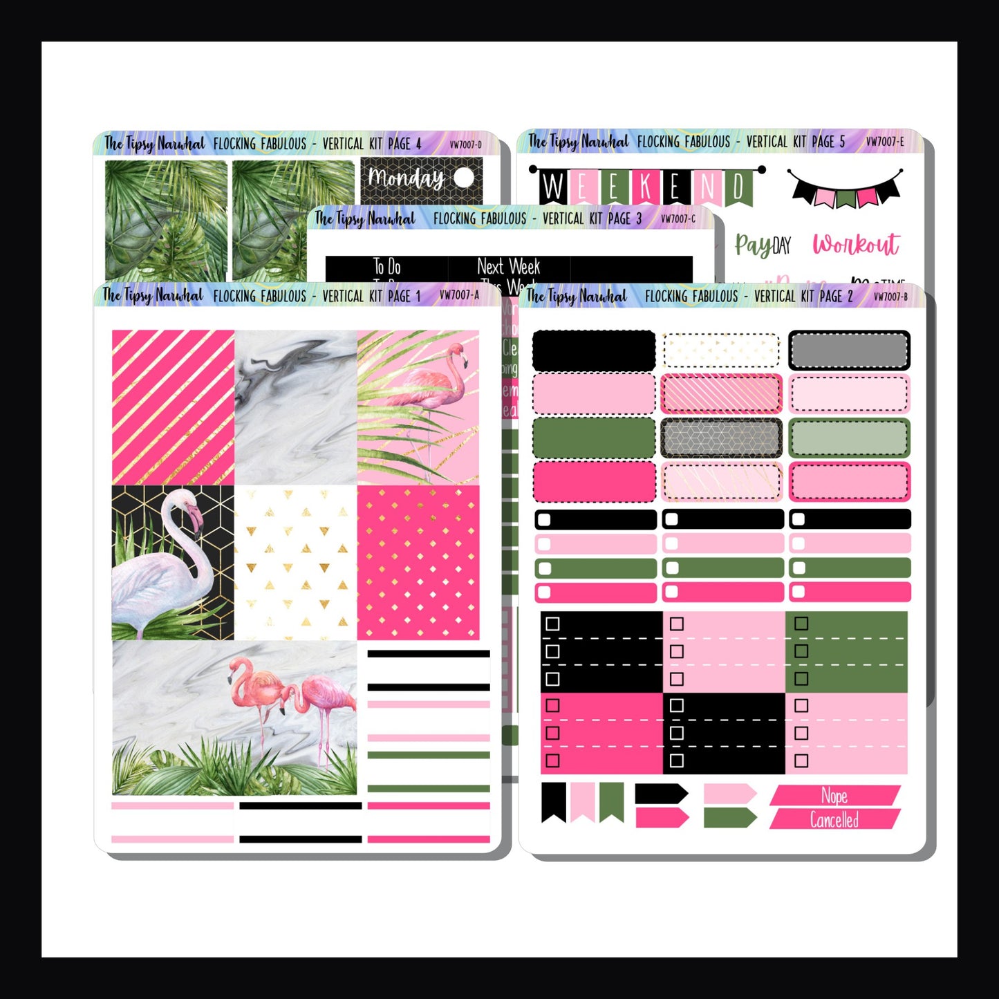 Flocking Fabulous Vertical Weekly Kit