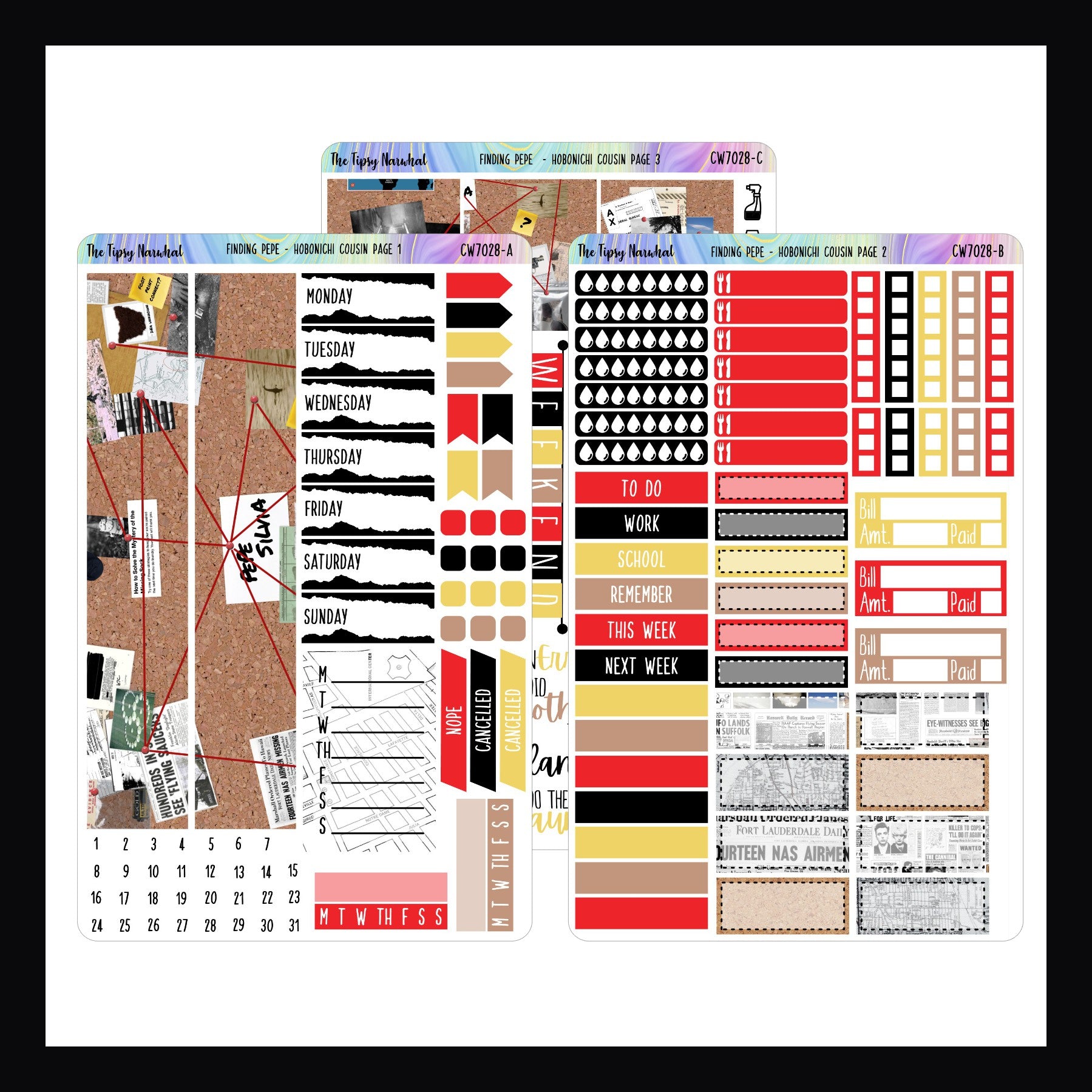 Finding Pepe Hobonichi Cousin Sticker Kit