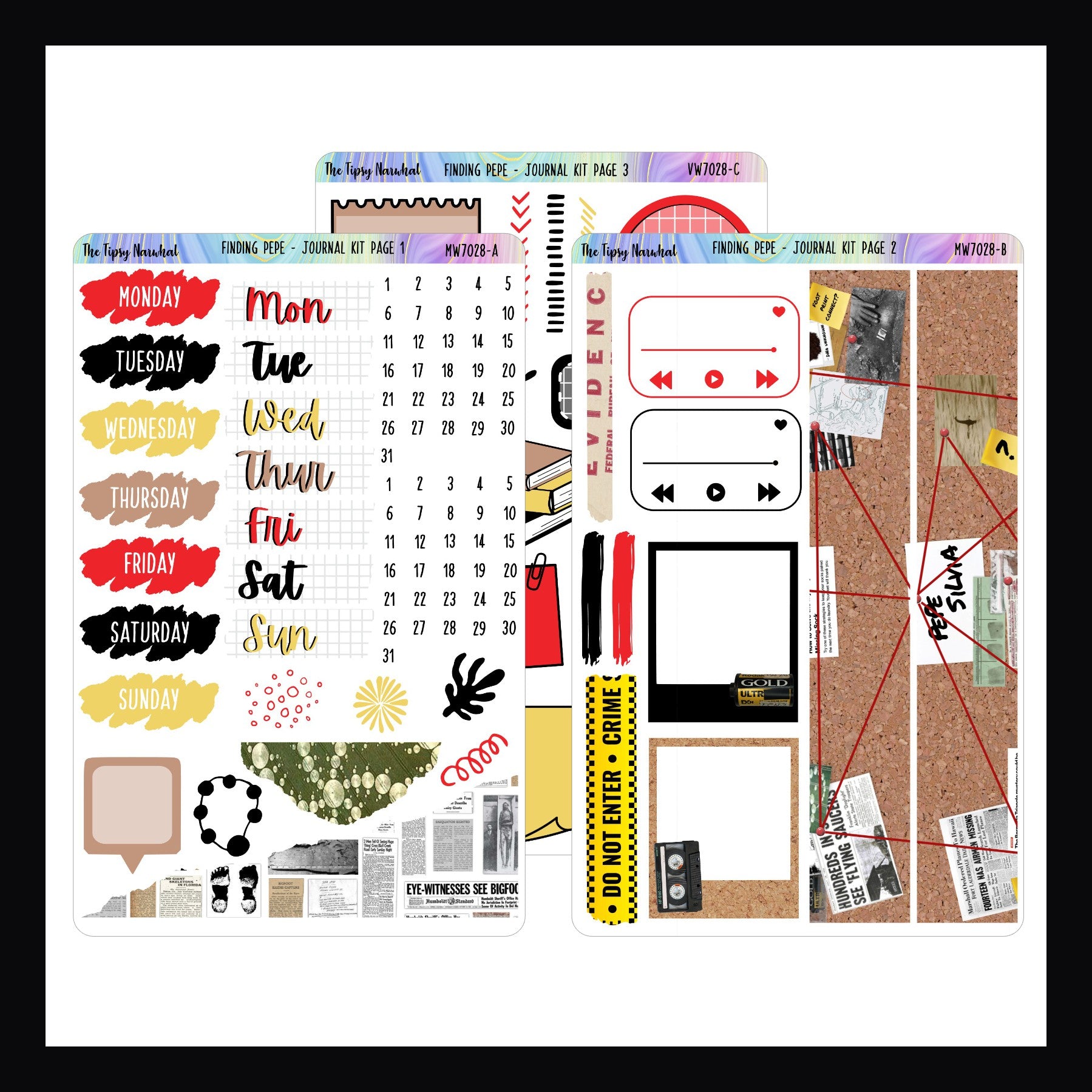 Finding Pepe Journal Sticker Kit