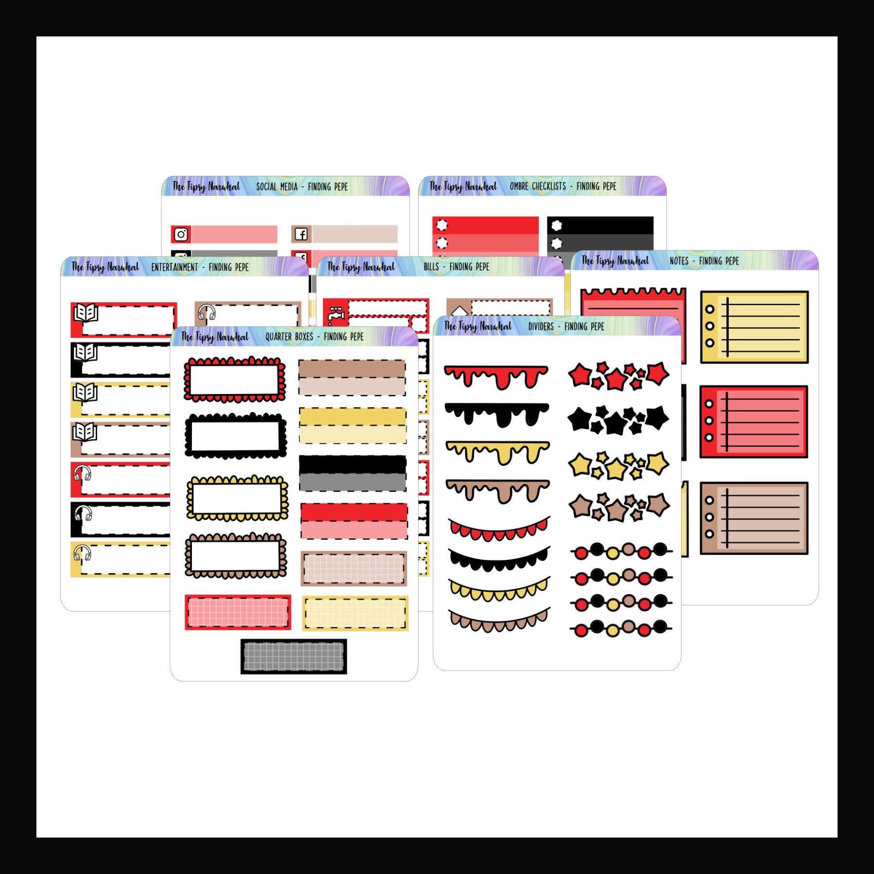 Finding Pepe Printable Hobonichi Cousin Kit