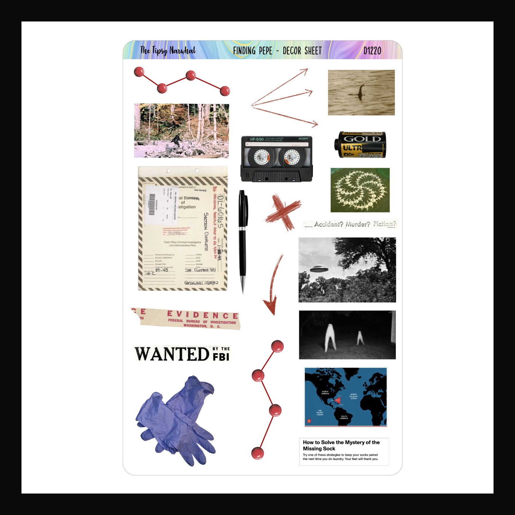 Finding Pepe Journal Sticker Kit