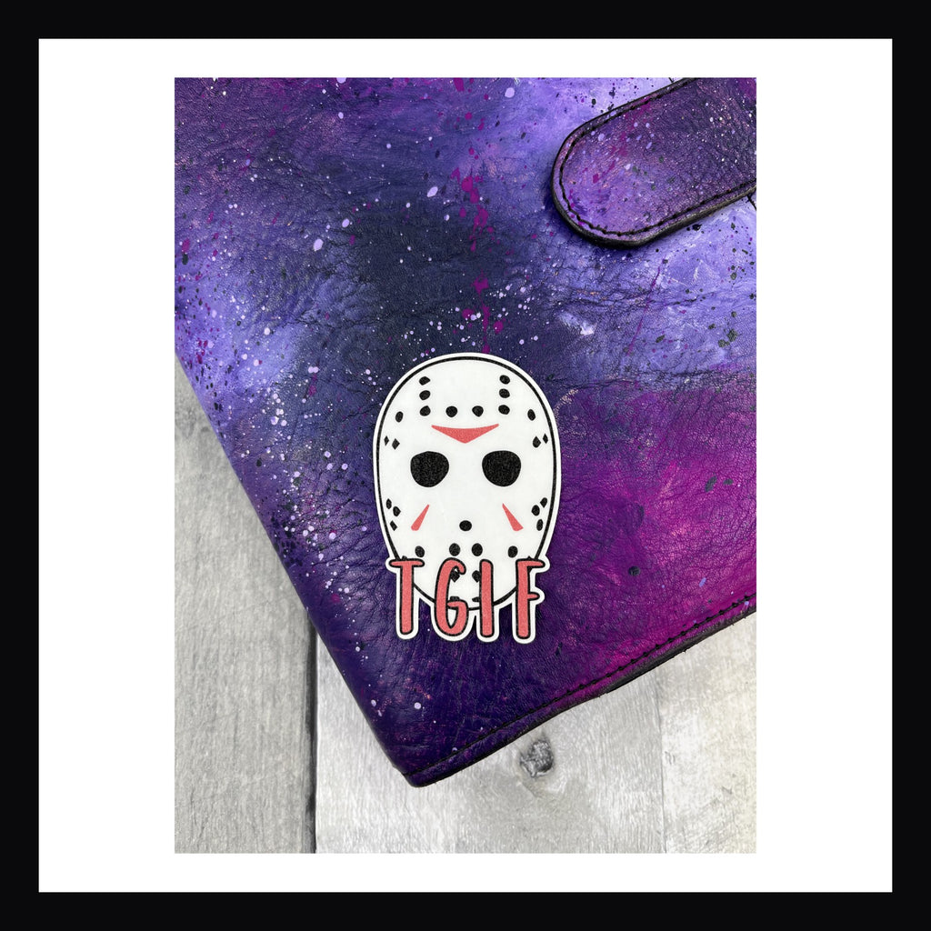 Friday the 13th Sticker, Jason Sticker, Hockey Mask sticker, TGIF, scary movie, horror movie, scary sticker, horror sticker, spooky sticker
