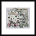 Gardening Junk Journal Kit features 12 double sided papers, 2 sticker sheets, 5 glossy clear stickers, and 6 vellum accents.  This garden themed kit features watercolor floral designs. 